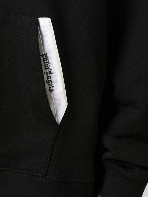 The Best Shops Palm Angels: Felpe e maglie - Felpa con cappuccio sartoriale in fettuccia