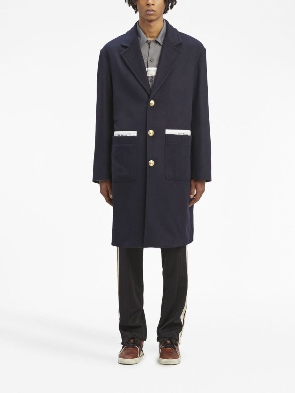 Sartorial tape coat shop online: Palm Angels