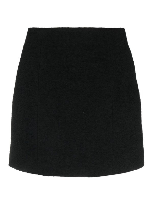 ミニスカート PATOU Women Mini Skirts SK0430011 999B BLACK Black Patou | Bubble mini skirt in organic cotton poplin