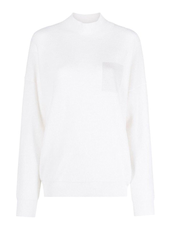 PESERICO: crew necks - Waffle-Knit Jumper