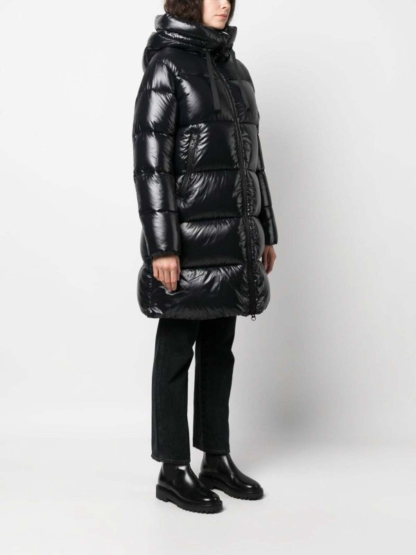 The Best Shops Save The Duck: casual jackets - Logo-Patch Hooded Puffer Jacket