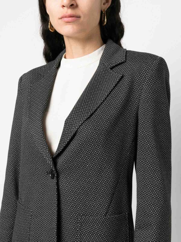 Geometric-Pattern blazer shop online: SEVENTY