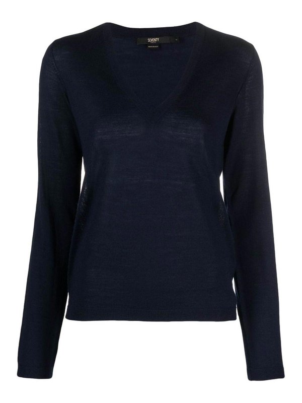 SEVENTY: Pull col rond - Pull Col Rond - Bleu