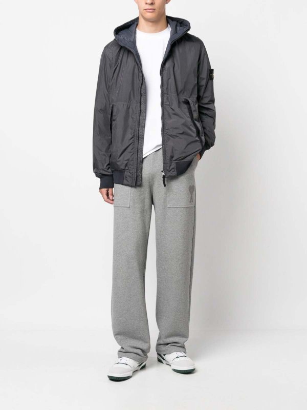 The Best Shops STONE ISLAND: casual jackets - Logo-Patch Hooded Jacket