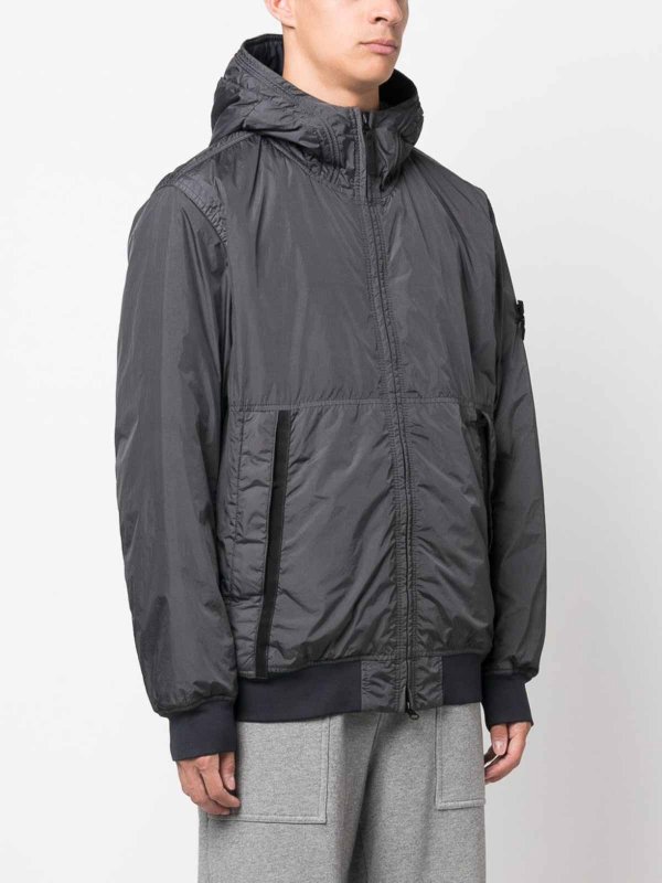 Logo-Patch Hooded Jacket shop online: STONE ISLAND