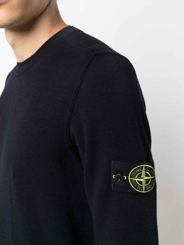 Rundhalspullover - Blau shop online: STONE ISLAND