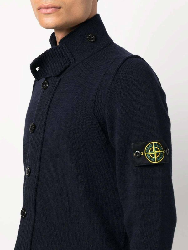 STONE ISLAND: カーディガン online - カーディガン - ブルー