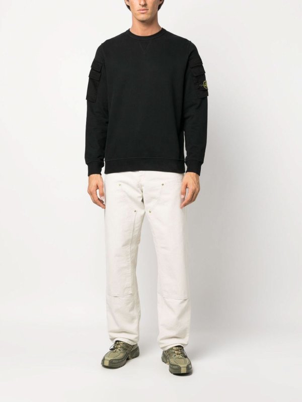 The Best Shops STONE ISLAND: crew necks - Compass-Patch Crew-Neck