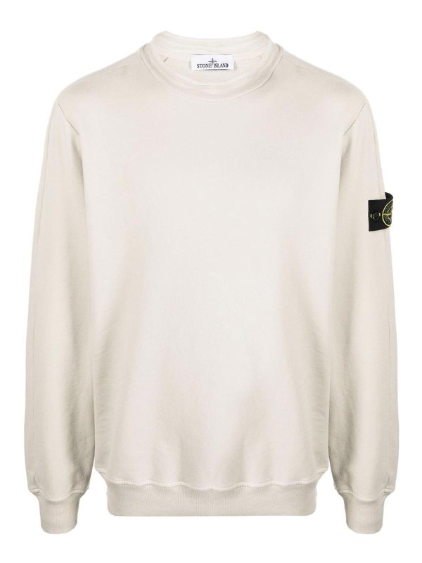 STONE ISLAND: maglia collo rotondo - Felpa con Bussola-Patch