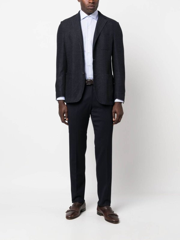 Textured Navy Blazer shop online: CORNELIANI