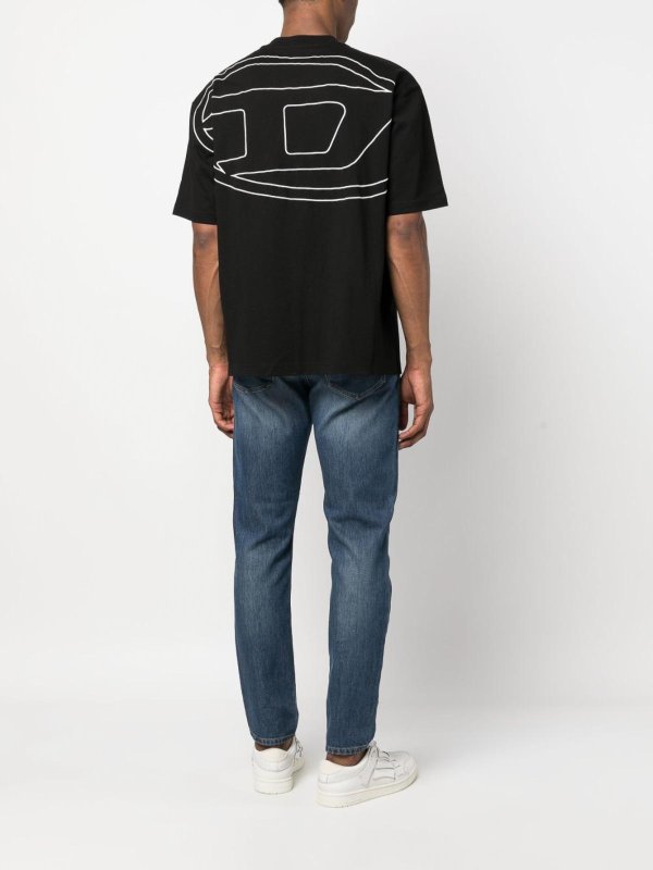 T-shirt con logo ricamato shop online: DIESEL
