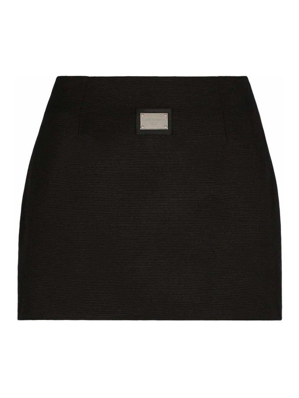 DOLCE & GABBANA: ミニスカート - ミニスカート - 黒