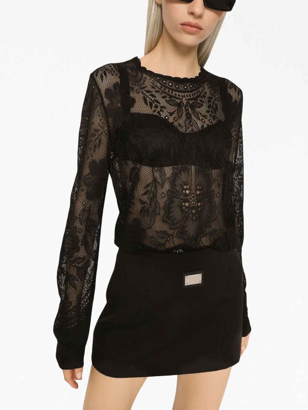 DOLCE & GABBANA: ミニスカート online - ミニスカート - 黒