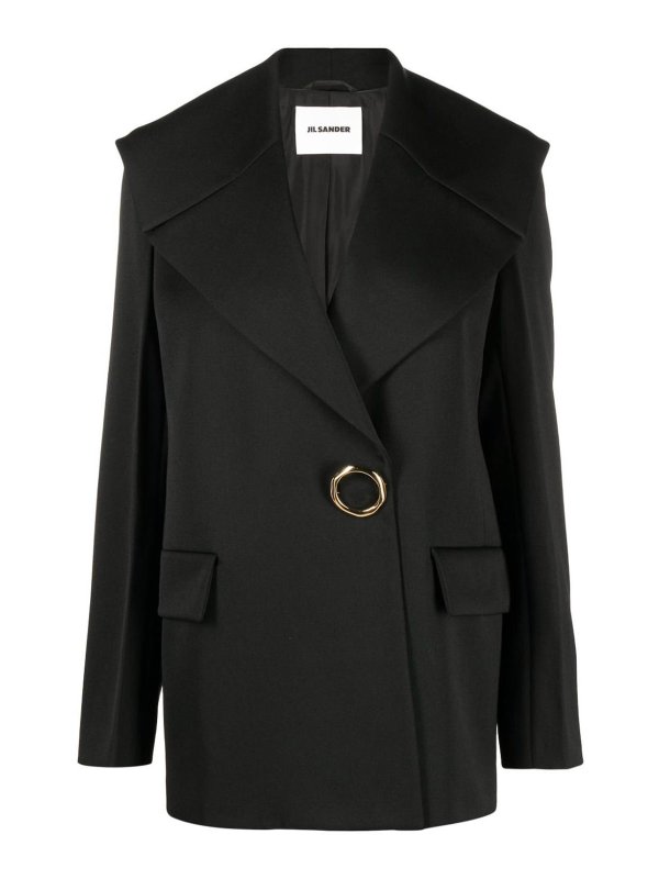JIL SANDER: blazers - Buckled Wool Blazer