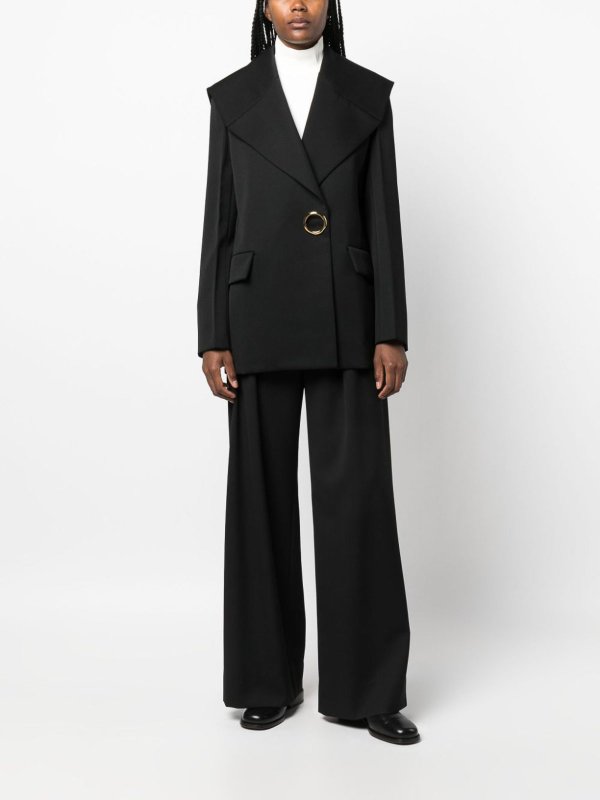 JIL SANDER: blazers online - Buckled Wool Blazer