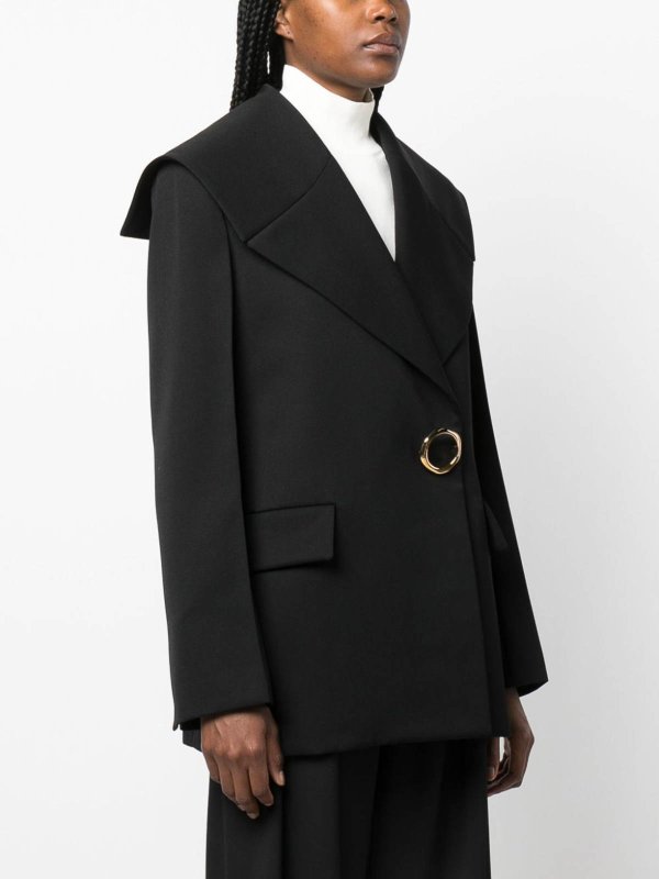 The Best Shops JIL SANDER: blazers - Buckled Wool Blazer