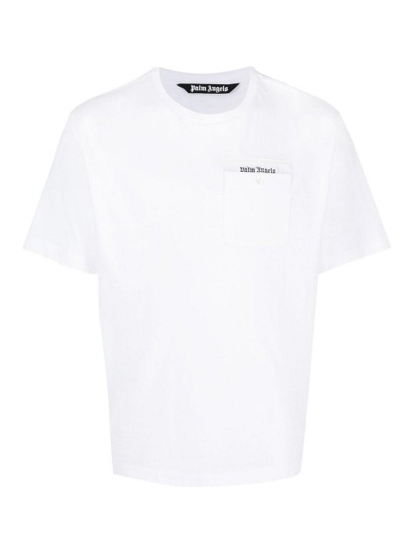 Palm Angels: T-shirts - T-Shirt - Weiß
