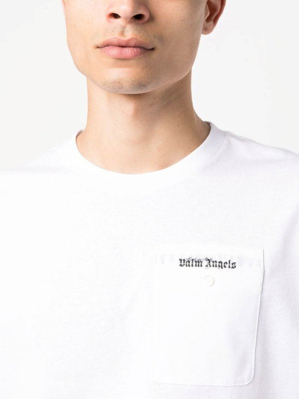 The Best Shops Palm Angels: T-shirts - T-Shirt - Weiß