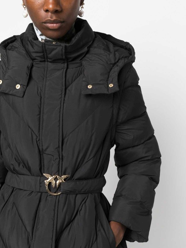 Pinko buy online Chevron-Quilting Hooded Coat