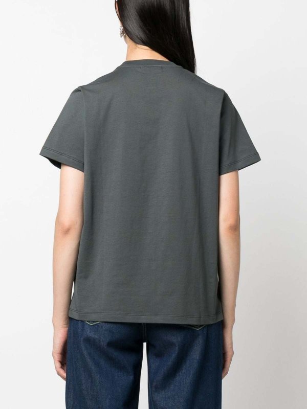 GANNI: maglia collo rotondo online - T-shirt organica Relaxed Flower