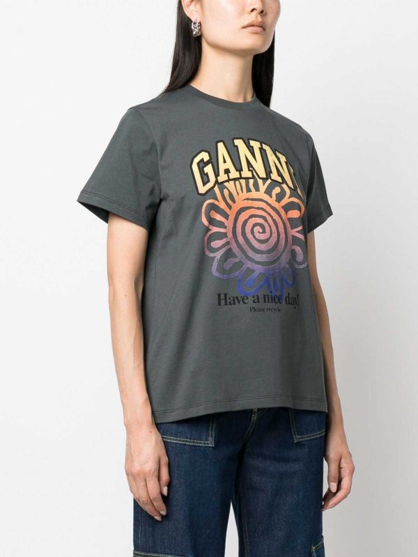 GANNI buy online T-shirt organica Relaxed Flower