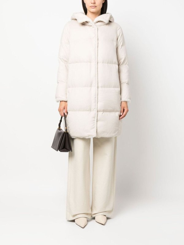 Shearling-lined puffer coat shop online: HERNO