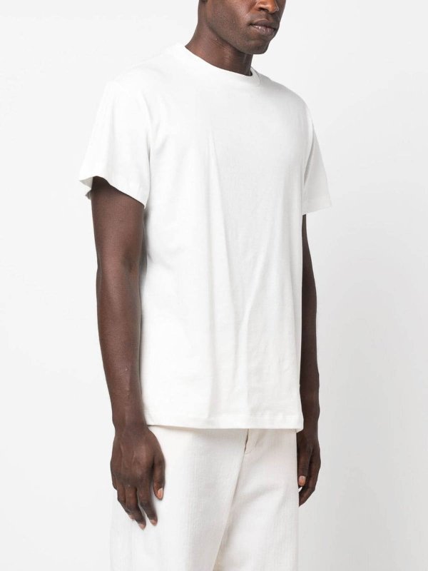 The Best Shops JIL SANDER: crew necks - Logo-Patch Cotton T-Shirt