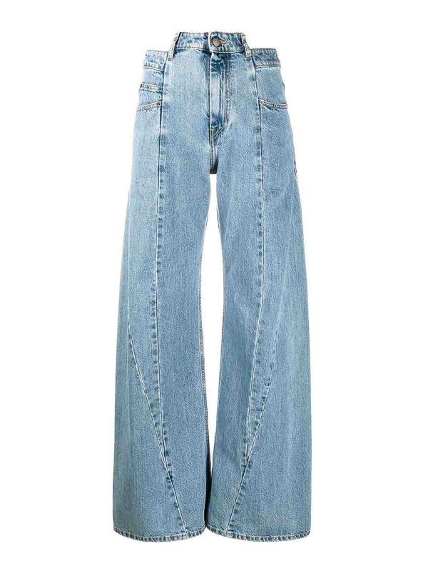 Maison Margiela: bootcut jeans - Distressed Wide-Leg Jeans