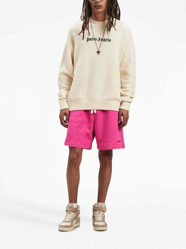 Palm Angels buy online Maglione in misto lana con logo ricamato