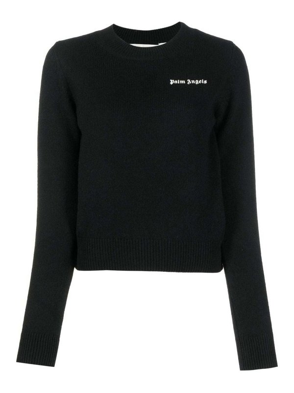 Palm Angels: クルーネック - クルーネック - 黒