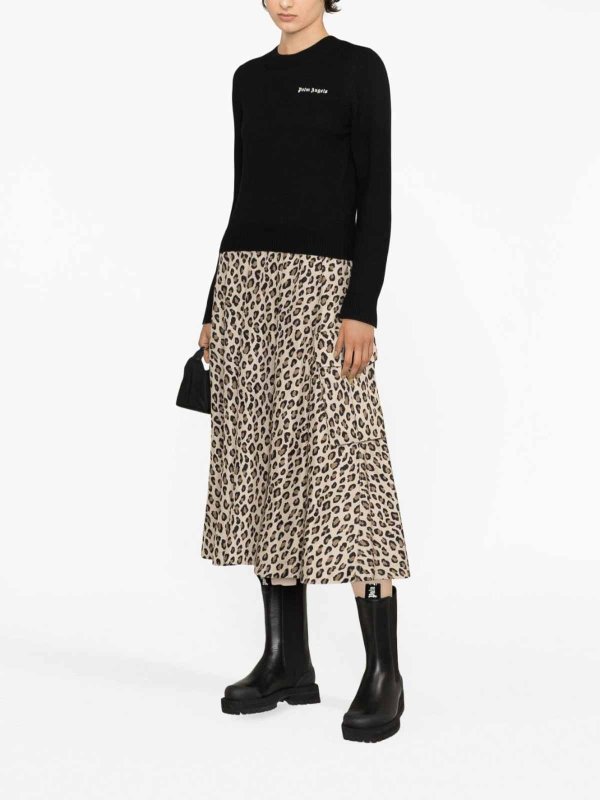 クルーネック - 黒 shop online: Palm Angels