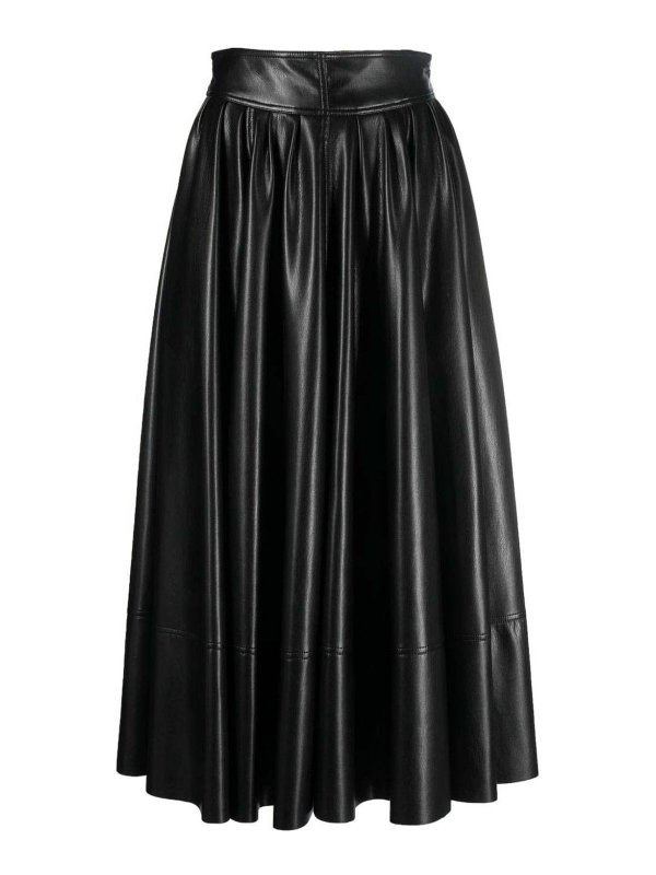 Philosophy di Lorenzo Serafini: Knee length skirts & Midi - Black coated skirt