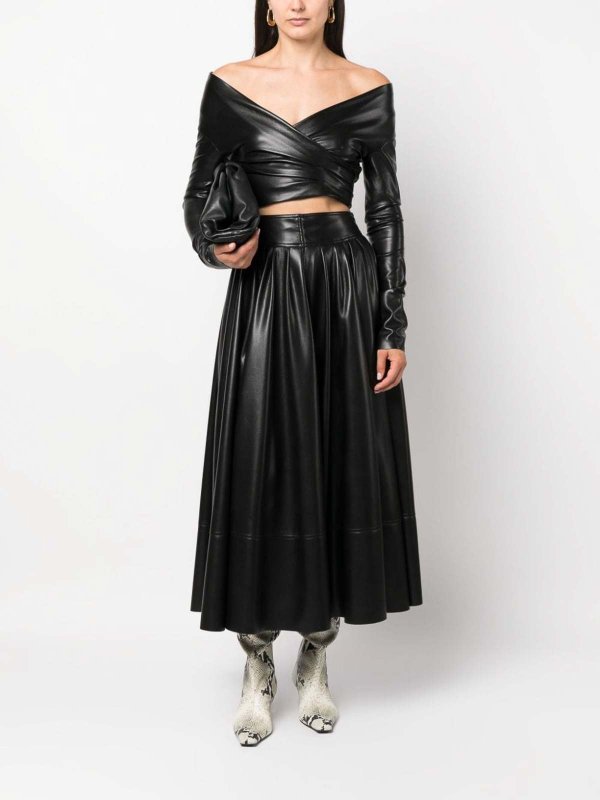 The Best Shops Philosophy di Lorenzo Serafini: Knee length skirts & Midi - Black coated skirt