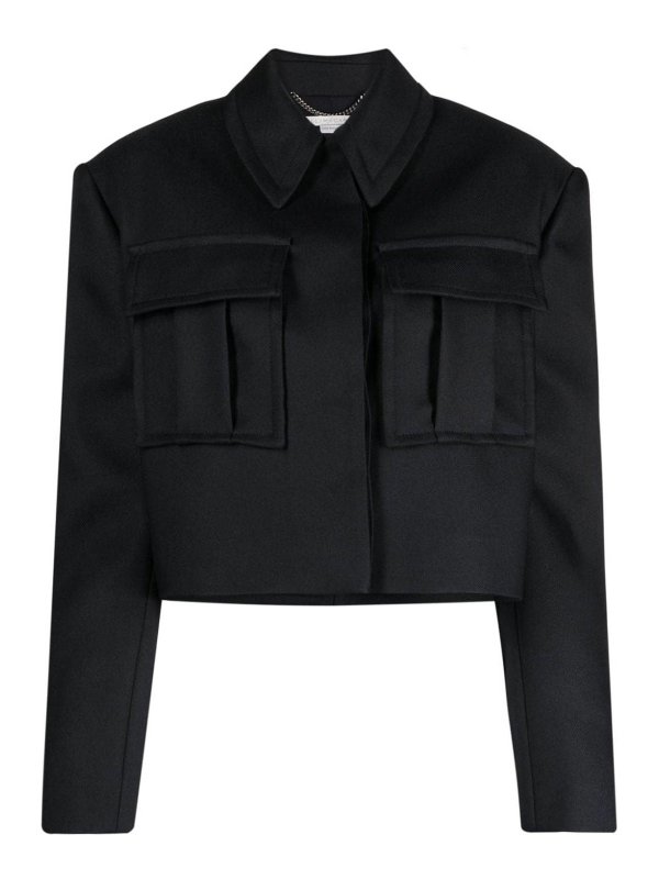 STELLA McCARTNEY: casual jackets - Long-Sleeve Cropped Jacket