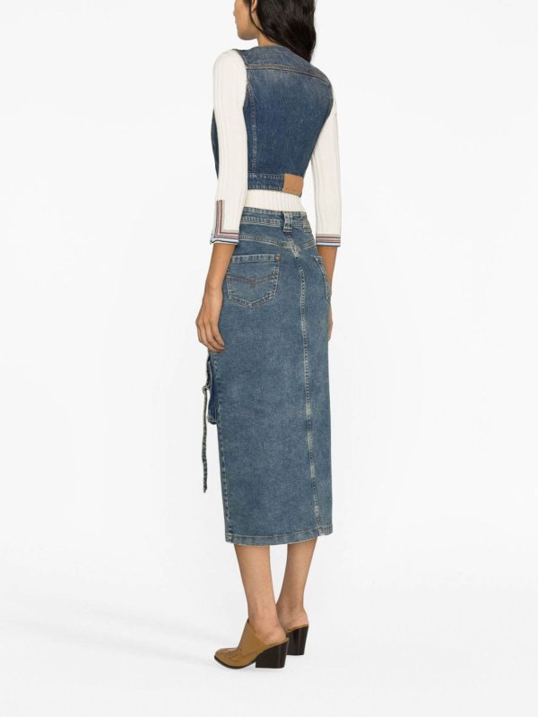 STELLA McCARTNEY: vests online - V-Neck Denim Waistcoat