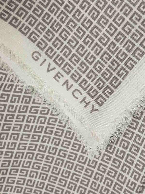 The Best Shops GIVENCHY: scarves - 4g monogram fringed scarf