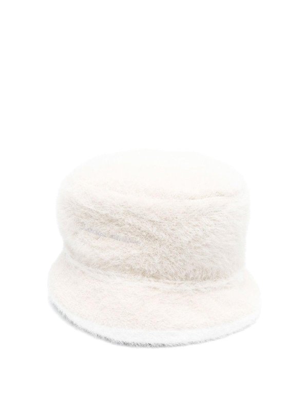JACQUEMUS: hats & caps - Off-white bucket hat.