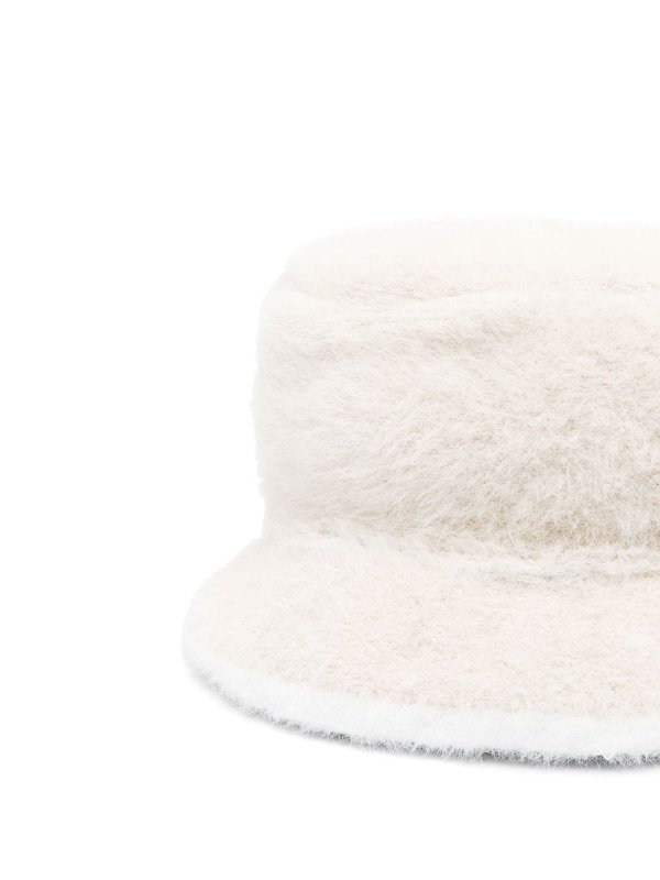 JACQUEMUS: hats & caps online - Off-white bucket hat.