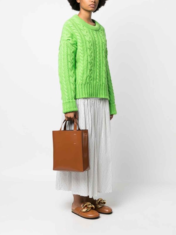 Marni: totes bags online - Small Museo Leather Tote