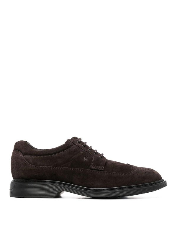 HOGAN: lace-ups shoes - Brown Suede Brogues