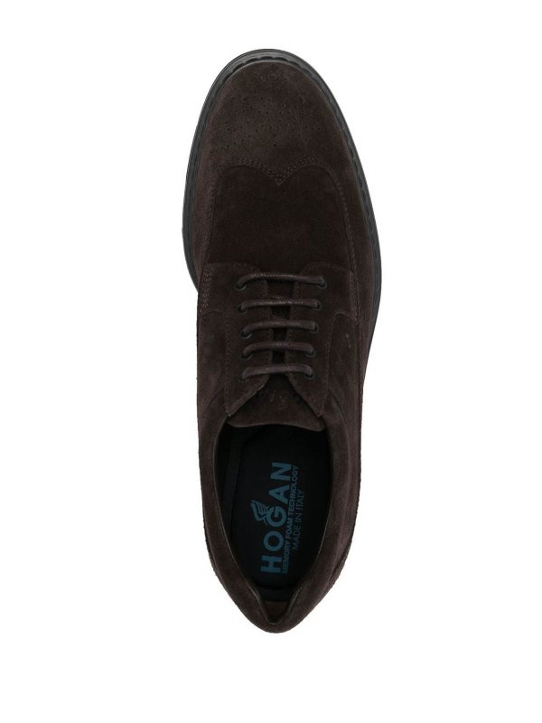 HOGAN: lace-ups shoes online - Brown Suede Brogues