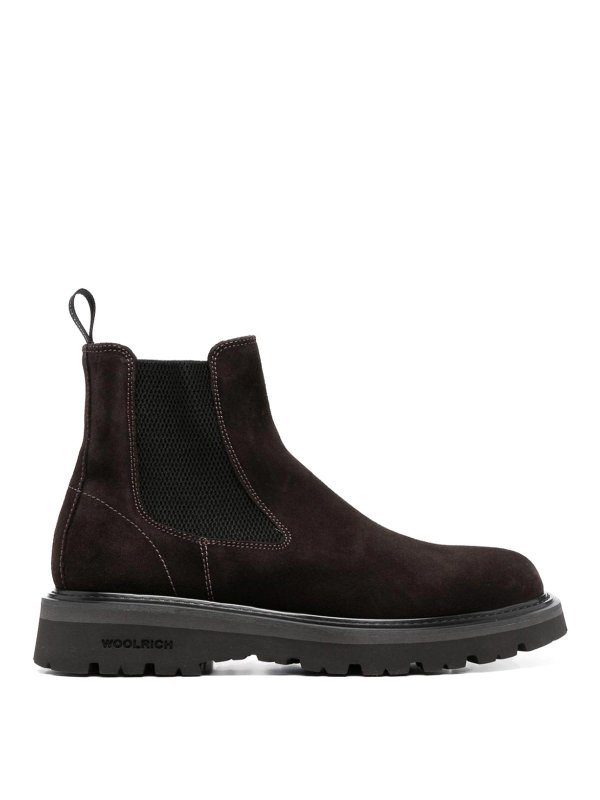WOOLRICH: ankle boots - Suede Ankle Boots, Brown