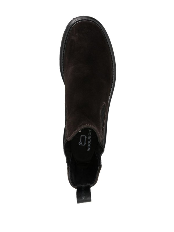 WOOLRICH: ankle boots online - Suede Ankle Boots, Brown