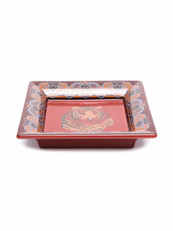 ETRO: homeware online - Tiger-print valet tray