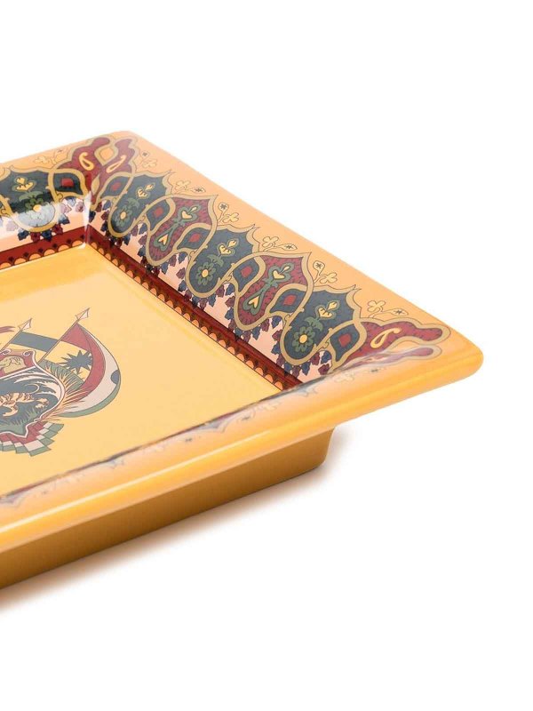 ETRO: homeware online - Shield-print valet tray