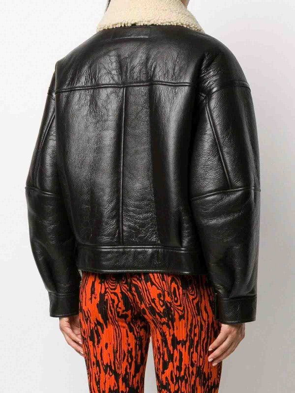 The Best Shops Acne Studios: leather jacket - Shearling flight jacket