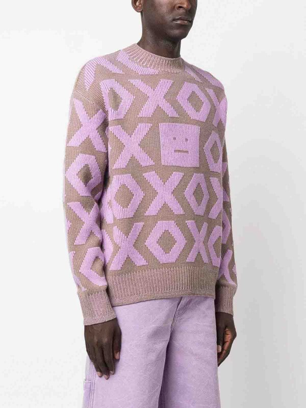 The Best Shops Acne Studios: Suéteres con cuello pico - Suéter Cuello Redondo - Multicolor