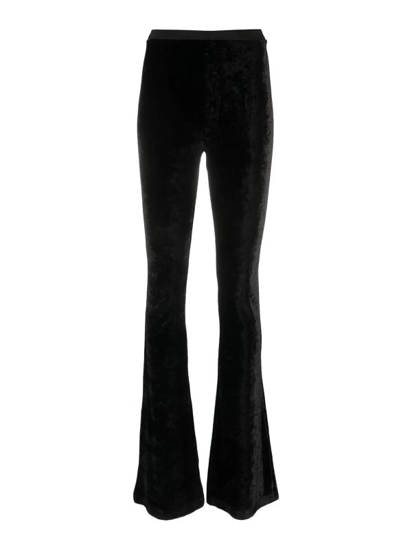 BALLY: casual trousers - Elasticated velvet bootcut trousers