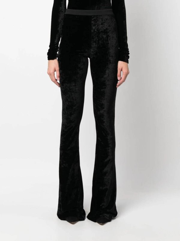 The Best Shops BALLY: casual trousers - Elasticated velvet bootcut trousers