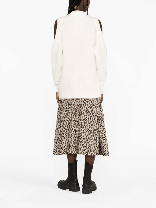 Rundhalspullover - Weiß shop online: GANNI